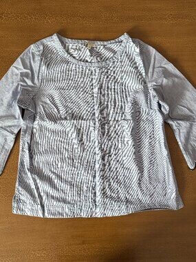 Talbot Blue Pleated Front Shirt - Size Medium